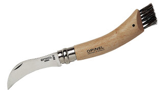 Opinel Pilzmesser, Sandvik-Stahl, Buchenholz, Wildschweinborsten