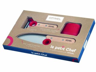 Opinel Le petit Chef, K&uuml;chenmesser-Set f&uuml;r Kinder, 3-teilig